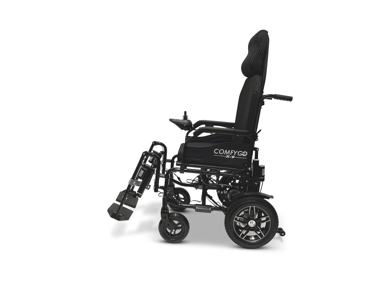 X-9 Remote Controlled Electric Wheelchair, Automatic Reclining Backrest & Lifting Leg Rests