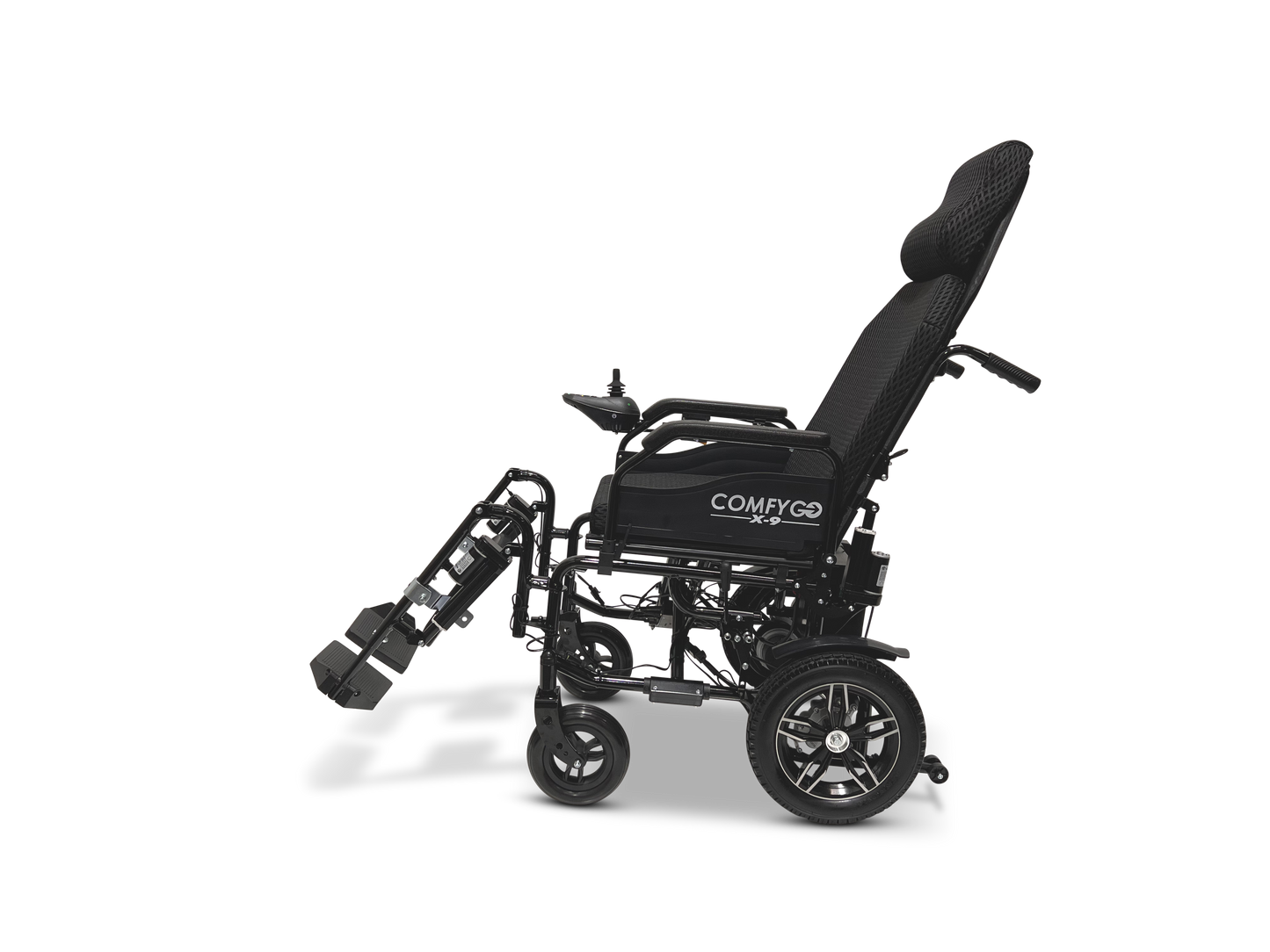 X-9 Remote Controlled Electric Wheelchair, Automatic Reclining Backrest & Lifting Leg Rests