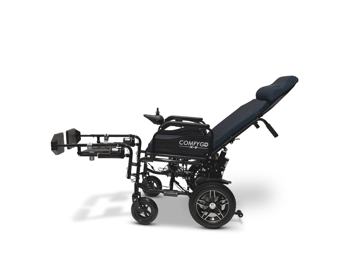 X-9 Remote Controlled Electric Wheelchair, Automatic Reclining Backrest & Lifting Leg Rests