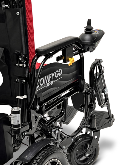 X-9 Remote Controlled Electric Wheelchair, Automatic Reclining Backrest & Lifting Leg Rests