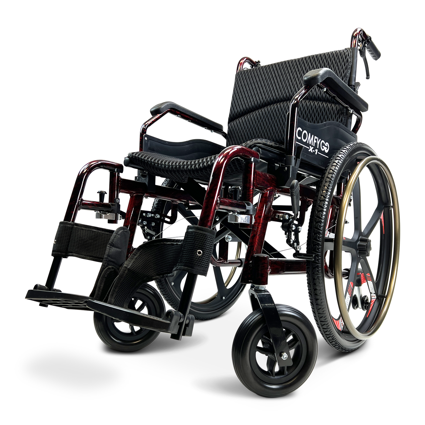 X-1 Lightweight Manual Wheelchair with Quick-Detach Wheels