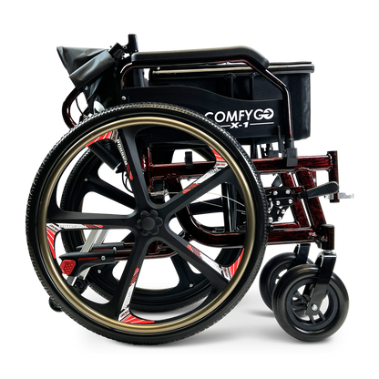 X-1 Lightweight Manual Wheelchair with Quick-Detach Wheels