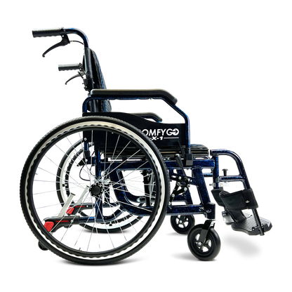 X-1 Lightweight Manual Wheelchair with Quick-Detach Wheels