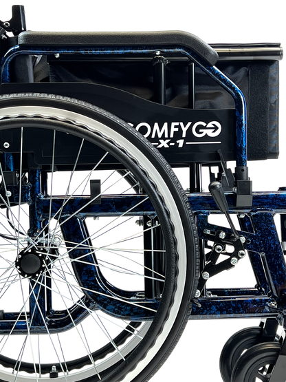X-1 Lightweight Manual Wheelchair with Quick-Detach Wheels